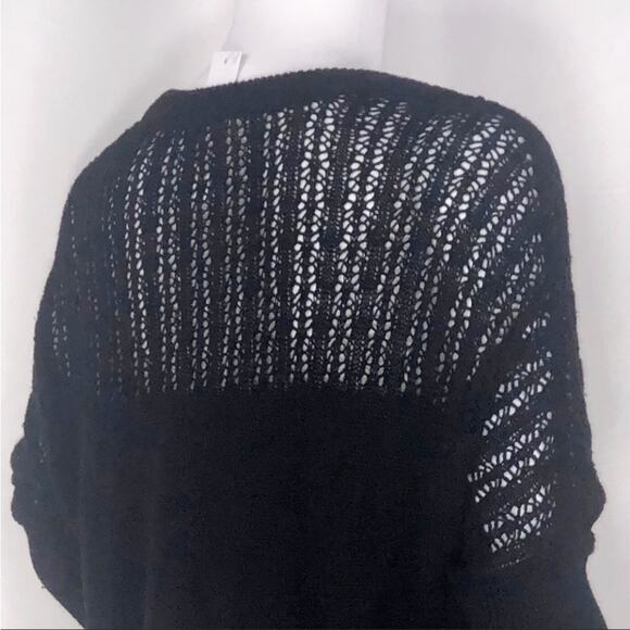 LA Made xRevolve Black Lightweight Crew Neck Sweater with Open Knit Detail SzSm - Picture 14 of 16